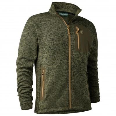 Deerhunter - Sarek Knitted Jacket - Fleecejacke Gr L oliv