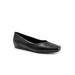 Wide Width Women's Vellore Ballerina Flat by SoftWalk in Black (Size 8 W)