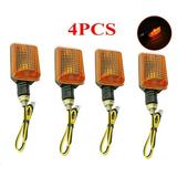 4xmotorcycle halogen turn signals black tinted front rear scooter quad moped 12V