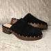 J. Crew Shoes | J Crew Dakota Black Suede Leather Studded Mule Size 10.5 Clog | Color: Black/Brown | Size: 10.5