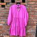 J. Crew Dresses | Nwt Jcrew Tiered Cotton Poplin Midi Dress Pink Color Size Medium Tall | Color: Pink | Size: Medium Tall