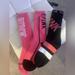 Pink Victoria's Secret Accessories | New 3 Pack Pink Victorias Secret Socks | Color: Black/Pink | Size: Os