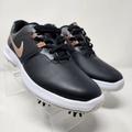 Nike Shoes | Nike Golf Shoes Womens 9 Wide Black Bronze Air Zoom Victory Soft Spike Swoosh | Color: Black | Size: 9