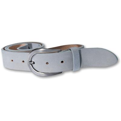 Ledergürtel SILBERGIFT, Damen, Gr. 90, grau (hellgrau), Rindsleder, unifarben, modisch,casual,klassisch, Gürtel, mit fein genarbter Oberfläche, geschwärzte Schließe Image