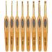 8Pcs Crochet Hooks Set Aluminum Ergonomic Knitting Needle Hook Crochet Hooks Knitting Needles Set for Crocheting Yarn Craft(2.5-6mm)