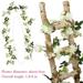 AoHao 2Pcs Cherry Blossom Artificial Vine Realistic Imitation Cherry Blossom Rattan No Fading Fake Cherry Blossom Vine Reusable Fake Cherry Blossom Hanging Flower Vine for Home Garden