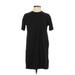 Madewell Casual Dress - Shift Crew Neck Short sleeves: Black Print Dresses - Women's Size X-Small