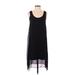 Kenneth Cole New York Casual Dress - Shift: Black Solid Dresses - Women's Size 4