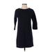 Ann Taylor LOFT Casual Dress - Shift: Black Solid Dresses - Women's Size X-Small