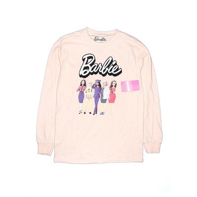 Barbie Long Sleeve T-Shirt: Pink Print Tops - Women's Size 13