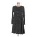 Old Navy Casual Dress - A-Line Crew Neck 3/4 sleeves: Black Color Block Dresses - Women's Size Medium