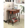 Lark Manor™ Ariyana End Table w/ Built-In Outlets & USB Ports Wood in Brown | 24 H x 23.75 W x 11.25 D in | Wayfair