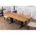 The Table Company Dining Table Wood/Metal in Black/Brown/Gray | 30 H x 72 W x 38 D in | Wayfair BA-96-40-2-TK-NT-PL-DR-SD-LE-RT-ML18G