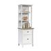 Latitude Run® Dehlila 68.89" H x 22.08" W Standard Bookcase Wood in Brown/White | 68.89 H x 22.08 W x 17.95 D in | Wayfair