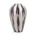 Orren Ellis Glass, Striped Vase, Blue, White Glass in Brown/Gray | 17 H x 10 W x 10 D in | Wayfair 52A0E22BE0844ECEA19AB585F8D70A5F