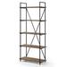 Latitude Run® Jacksyn 67" H x 29.5" W Steel Etagere Ladder Bookcase in Brown | 67 H x 29.5 W x 12.6 D in | Wayfair 81C8BB02F01940998F225271948AA682