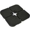 Pied de parasol lot de 4 dalles pour parasol à lester dim. tot. 104L x 104l x 7,5H cm hdpe noir