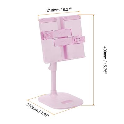 Book Stand, Plastic Adjustable Liftable Book Display Holder with Clips