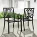 Outdoor Dining Chairs Stacking Arm Chairs with Heavy-Duty Metal Frame