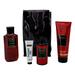 Bourbon Men s Collection Gift Bag Set (4 Pack) 10 oz 3-in-1 Hair Face And Body Wash 8 oz Ultimate Hydration Body Cream 3.7 oz Body Spray And 1 oz Travel Size Shea Butter Hand Cream