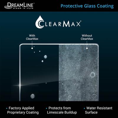 Dreamline DreamLine Unidoor-X 59 inch W x 30 3/8 inch D x 72 inch H Frameless Hinged Shower Enclosure in Chrome E3290630L-01