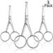 3 Pieces Nose Hair Scissors Rounded Tip Scissors Facial Hair Scissors Stainless Steel Blunt Tip Scissor for Eyebrows Nose Moustache Beard Grooming (Silver)