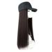 Long Hair Wig Hat Premium Natural Look Wig Long Straight Hair Wig for Dating Hair Styling