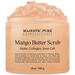 Majestic Pure Mango Butter Body Scrub - with Biotin Collagen Stem Cell - Exfoliating Salt Scrub to Exfoliate and Moisturize Skin - Deep Skin Cleanser - Natural Skin Care for Men and Women - 10 oz