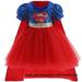 Toddler Girls Sequins Supergirl Cosplay Dress Kids Princess Halloween Dress Up Costume