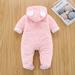 TOWED22 Bubble Romper Baby Girl Baby Girl Boy Clothes Pumpkin Long Sleeve Romper Jumpsuit Cotton Linen Onesie Playsuit Clothes Pink