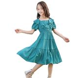 Eashery Easter Dresses For Toddlers Girls Dress Blue Unicorn Short Sleeve Casual Dress Blue 4-6 Years