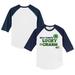 Infant Tiny Turnip White/Navy New York Yankees Lucky Charm Raglan 3/4 Sleeve T-Shirt