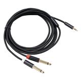 LBECLEY 2 To The 1 To The 1 To The 3 3.5Mm Jack To Dual 6.35Mm Cable Aux Cable 2 Mono 6.5 Jack To 3.5 Male for Mixing Amplifier Speakers 6.5Mm 3.5 Jack Splitter Cable C One Size