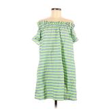 Corey Lynn Calter Casual Dress: Green Stripes Dresses - Women's Size Medium