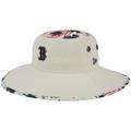 Men's New Era Natural Boston Red Sox Retro Beachin' Bucket Hat