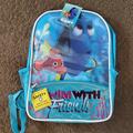 Disney Accessories | Girl Boys Finding Dory Nemo "Swim With Friends" 16" Backpack School Book Bag Nwt | Color: Blue/Orange | Size: Osg