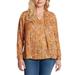 Jessica Simpson Tops | Jessica Simpson Women's Samantha Plus Floral Print Top Yellow Size 1x | Color: Yellow | Size: 1x