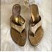 Gucci Shoes | Gold Studded Gucci Heel Sandals | Color: Gold/Tan | Size: 8.5