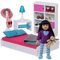 The New York Doll Collection Puppenbett & Schlafzimmer Set Passend für 18 Zoll / 46cm Puppen - Puppenmöbel für Puppen