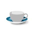 Dibbern Solid Color Kaffee-/Tee-Untertasse aus Porzellan, Farbe: Vintage Blue, Durchmesser: 14,5 cm, 2010900027