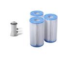 Intex Krystal Clear Cartridge Filter Pump - Pool Kartuschenfilteranlage - 2,3 m³/H - 220-240V & Filteranlagenzubehör - Filterkartusche - Typ A - 3 Stück (1er Pack)