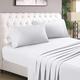 HOMEIDEAS 4 Piece Bed Sheet Set (Full, White) 100% Brushed Microfiber 1800 Bedding Sheets - Deep Pockets