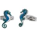 Simon Carter Mens Under the Sea Seahorse Cufflinks - Blue