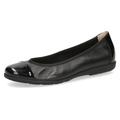 Ballerina CAPRICE Gr. 38, schwarz (schwarz, glänzend) Damen Schuhe Ballerinas