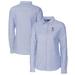 Women's Cutter & Buck Light Blue Los Angeles Angels Americana Logo Oxford Stretch Long Sleeve Button-Up Shirt