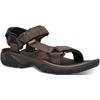 Sandale TEVA "Terra Fi 5 Universal Leather Mens", Gr. 43, braun, Leder, Synthetik, sportlich, Schuhe Outdoorsandale, mit Klettverschluss