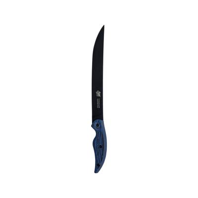 Cuda Knives Cuda 10 in Professional Fillet Fixed Blade Knife 10in Stainless Steel Standard Edge Blue/Black Micarta Handle 18131