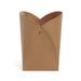 Interlude Tulip Waste Basket Leather/Metal in Yellow/Brown | 14 H x 12 W x 12 D in | Wayfair 435029
