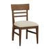 Red Barrel Studio® Jamahl Fabric Solid Wood Slat Back Side Chair Wood/Upholstered in Brown | 36 H x 18 D in | Wayfair