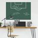 Room Mates SOCCER FIELD DRY ERASE XL GIANT PEEL & STICK WALL DECALS Vinyl in Green/White | 26.125 H x 36.5 W in | Wayfair RMK5342TBM